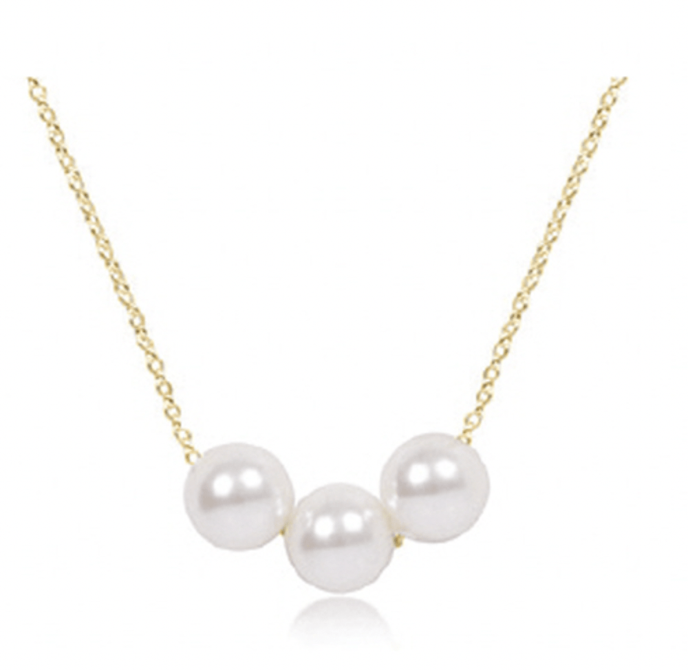 16" Joy Pearl 6mm Gold Necklace