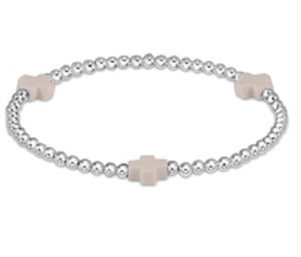 Signature Cross 3mm Gold Bracelet - Off-White