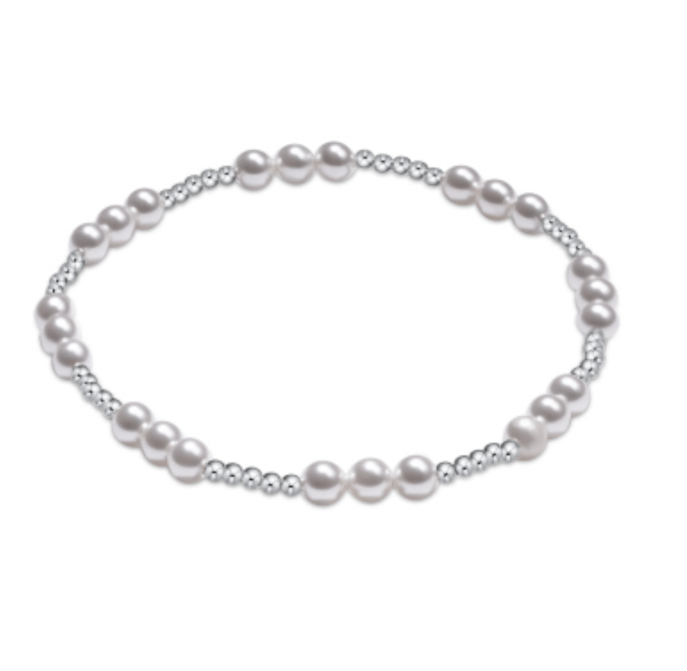 Sterling Pearl Classic Joy Pattern 4mm Bead Bracelet main image 0