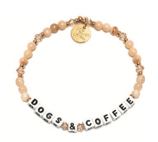 Dogs & Coffee Little Words Project Bracelet