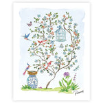 Blue Enchanted Garden 11x14 Art Print