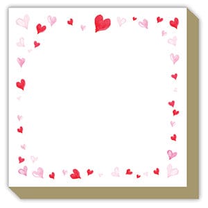 Rosanne Beck Red & Pink Hearts Luxe Notepad