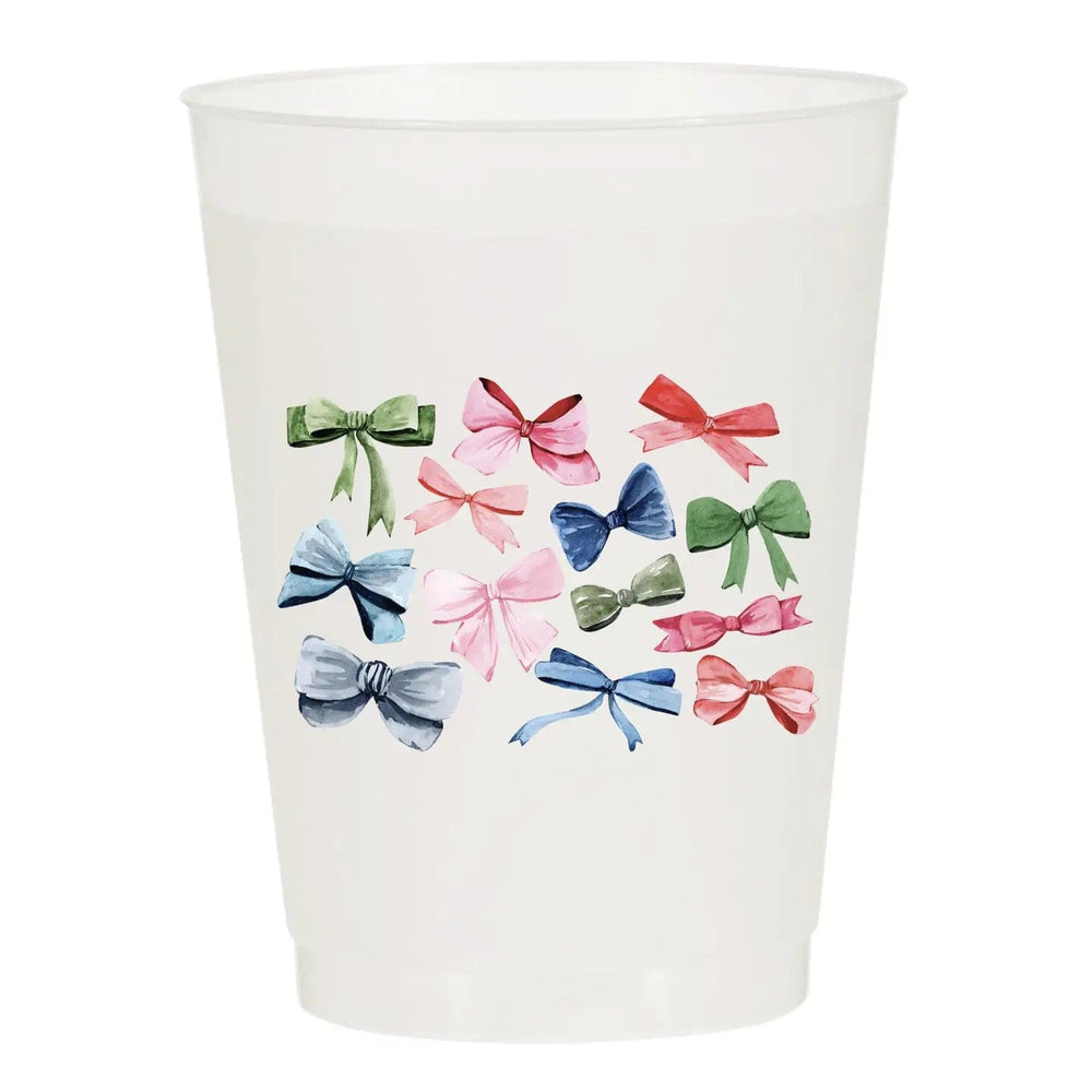 Multi-Bows Frosted Cups-Set of 6