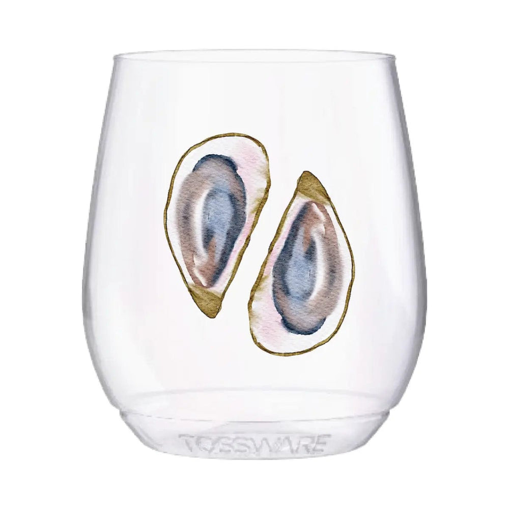 Oyster 14oz Stemless Wine Tossware-Set of 4