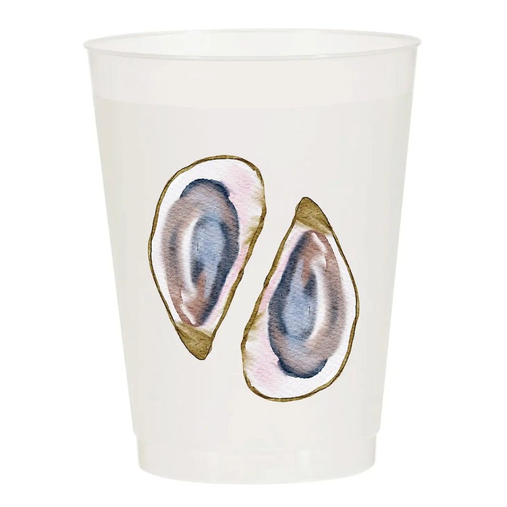 Oyster Frosted Cups-Set of 10