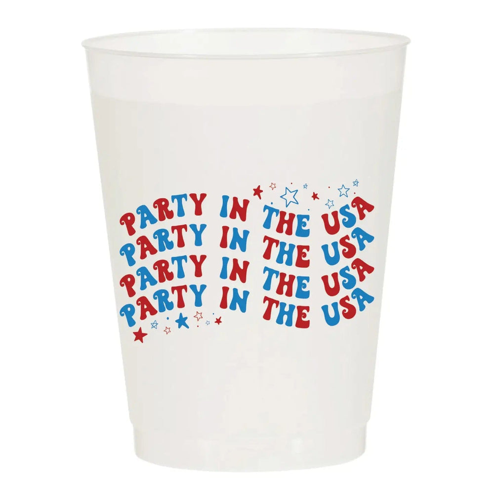Party in the USA Frosted Cups-Set of 6
