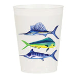 Sport Fish Frosted Cups-Set of 6