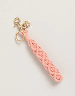 Light Pink Macrame Wristlet Keychain
