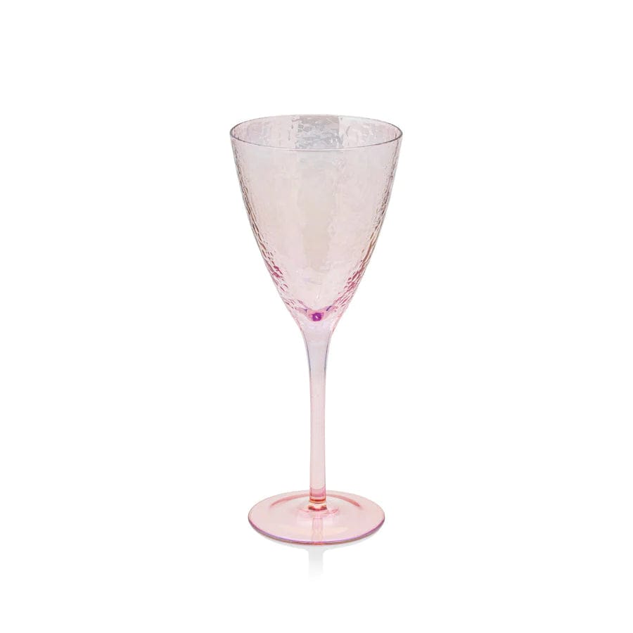 Luster Pink Wine Glass