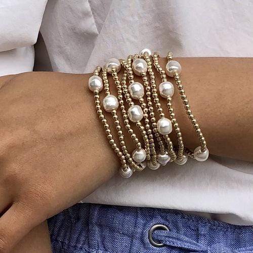 Pearl Admire Gold 3mm Bead Bracelet main image 0
