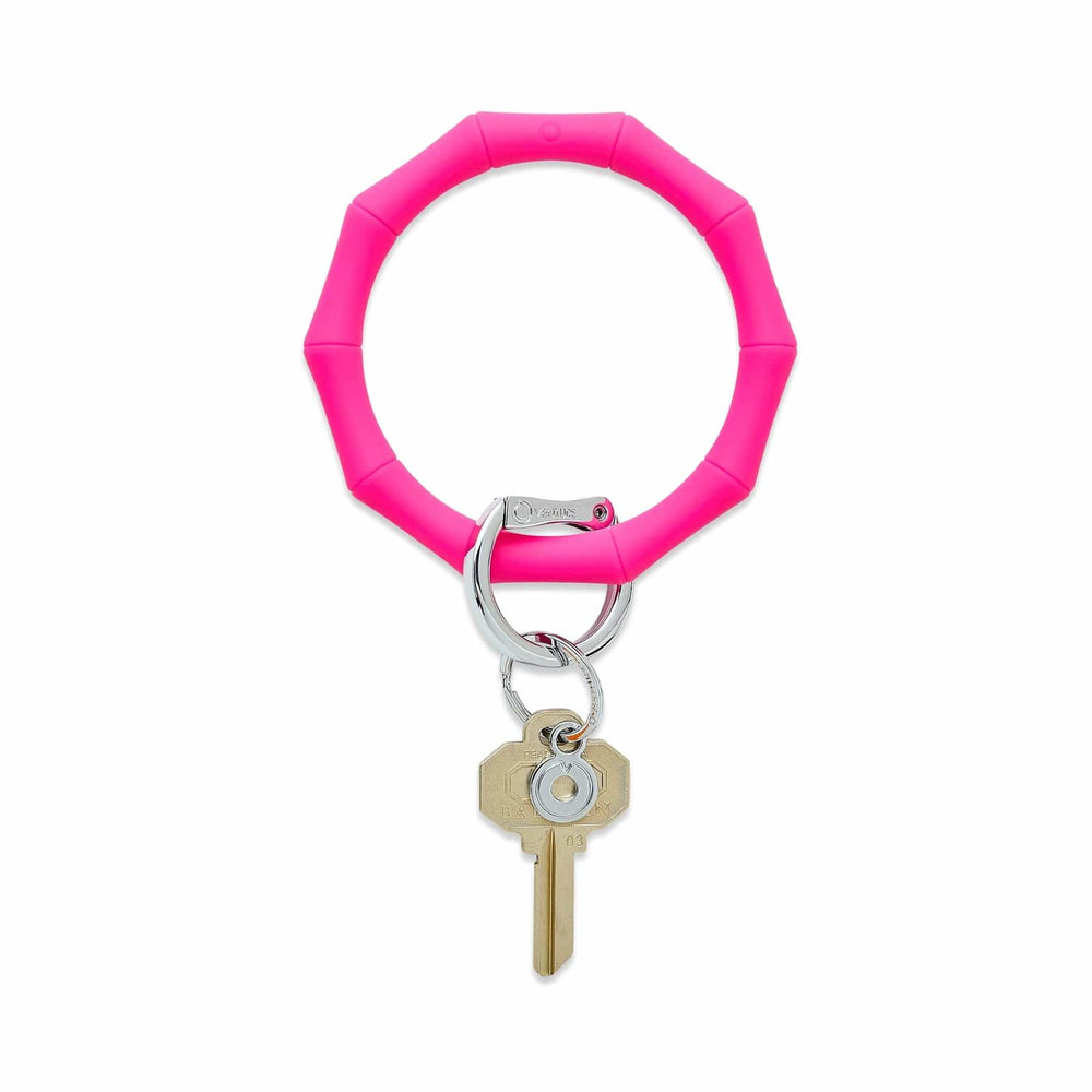 O-Venture Tickled Pink Bamboo Silicone BigO Key Ring
