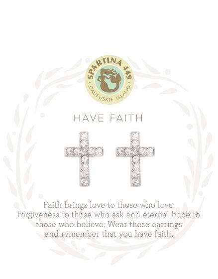 Have Faith Silver Sea La Vie Earrings