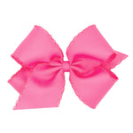 Hot Pink Monotone Moonstitch King Bow