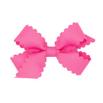 Wee Ones Hot Pink Scallop Edge Mini Bow