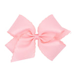 Wee Ones Light Pink Monotone Moonstitch King Bow