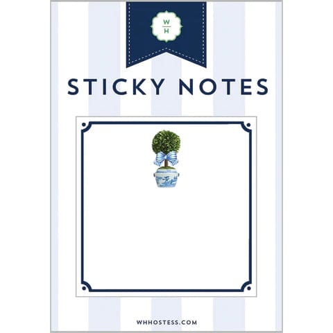 WH Hostess Stripe Topiary Tree Sticky Notes