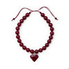 Emery Burgundy Heart Necklace