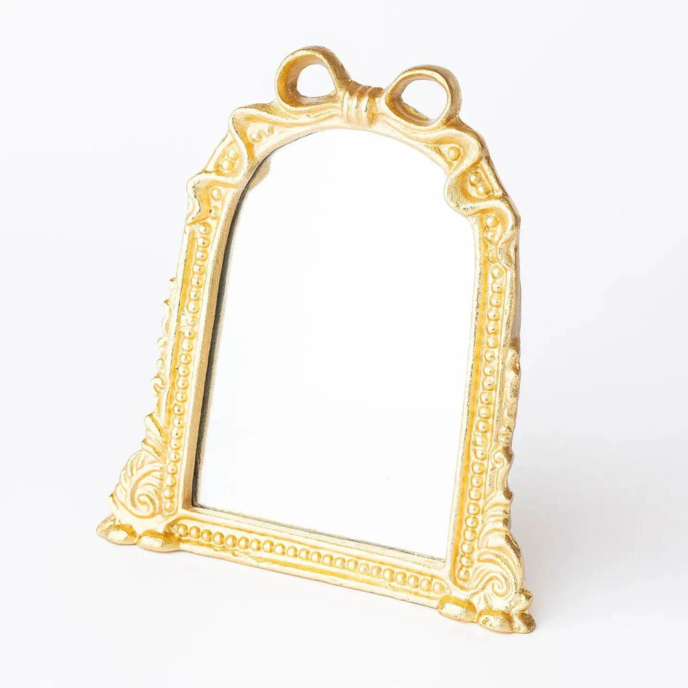 Gold Ribbon Table Mirror
