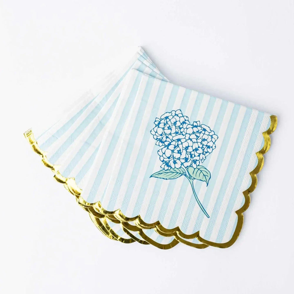 8 Oak Lane Hydrangea Stem Cocktail Napkins