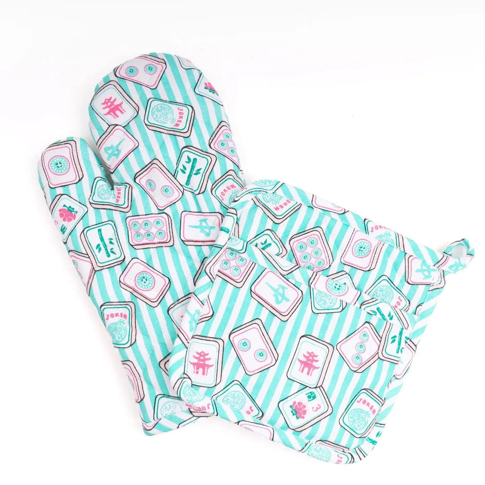 8 Oak Lane Mahjong 2pc Oven Mitt Set