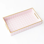 8 Oak Lane Pink Cane Vanity Tray