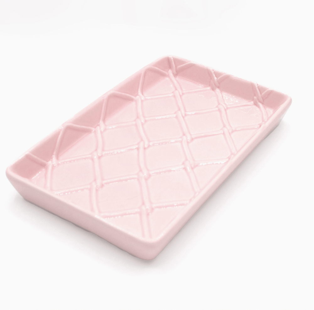 Pink Guest Towel Tray
