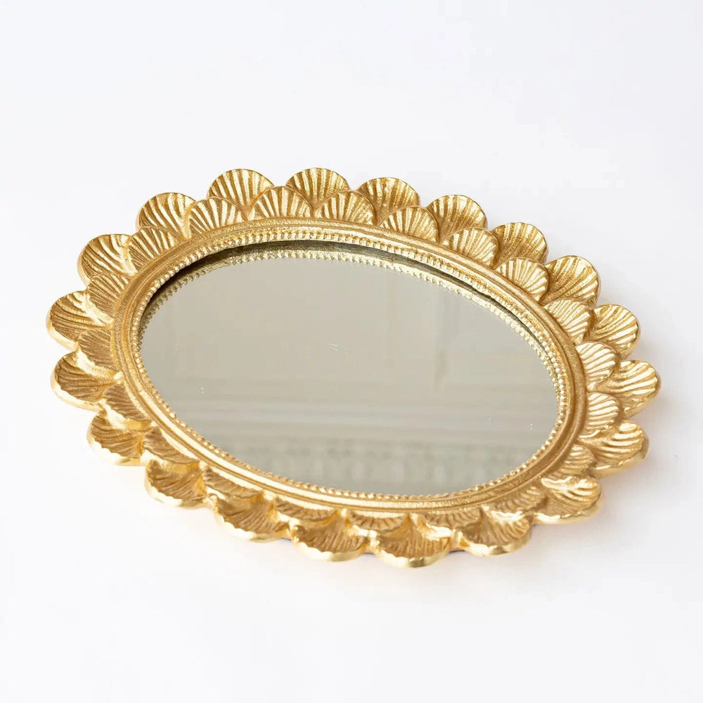 Scalloped Mirror Tray