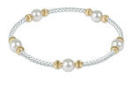Classic Purpose Pearl 6mm Mixed Metal Dignity Bead Bracelet