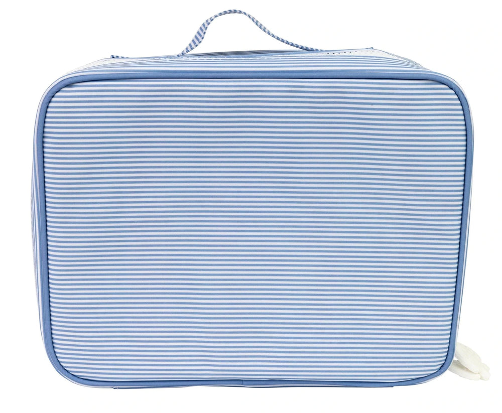 Apple of My Isla Navy Mini Stripe Lunchbox