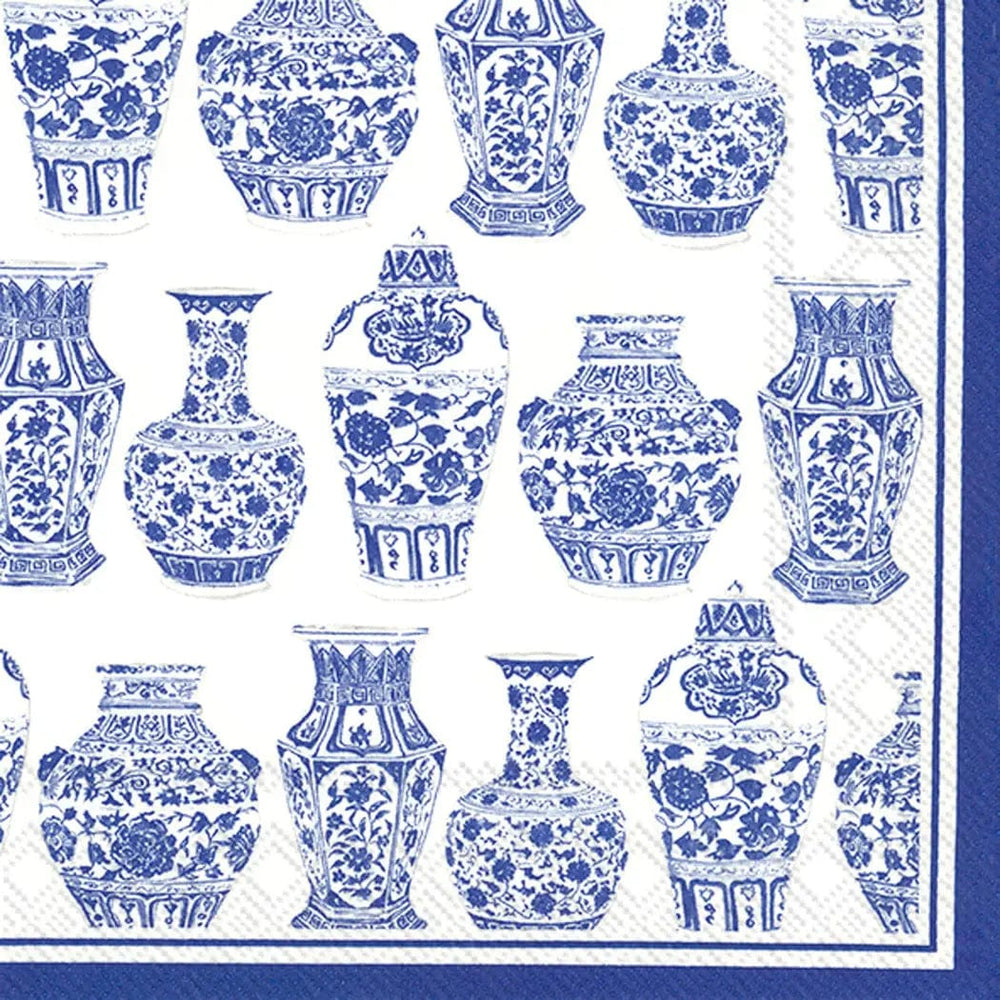 Boston International Blue & White Urn Cocktail Napkins