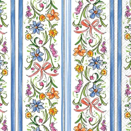 Floral Stripes Guest Towels