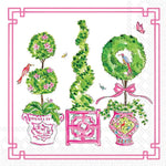 Pink Topiary Cocktail Napkins