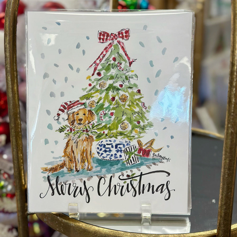 Christmas Golden Retriever Print