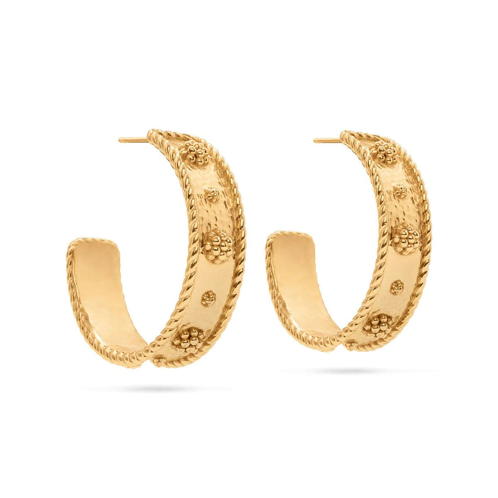 Berry Medium Gold Hoop Earrings