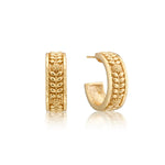 Berry Vine Small Hoop Gold Earrings