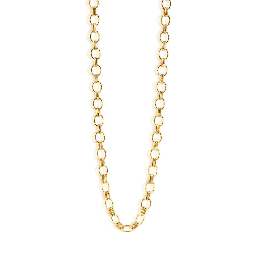 Cleopatra 32" Gold Small Link Necklace