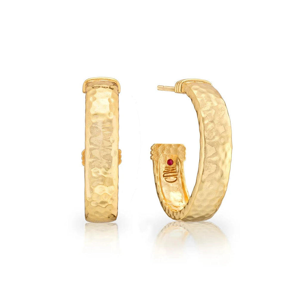 Cleopatra Classic Medium Hoop Gold Earrings