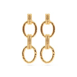 Capucine De Wulf Cleopatra Regal Double Link Gold Earrings