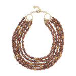 Earth Goddess 5 Strand Teak Necklace