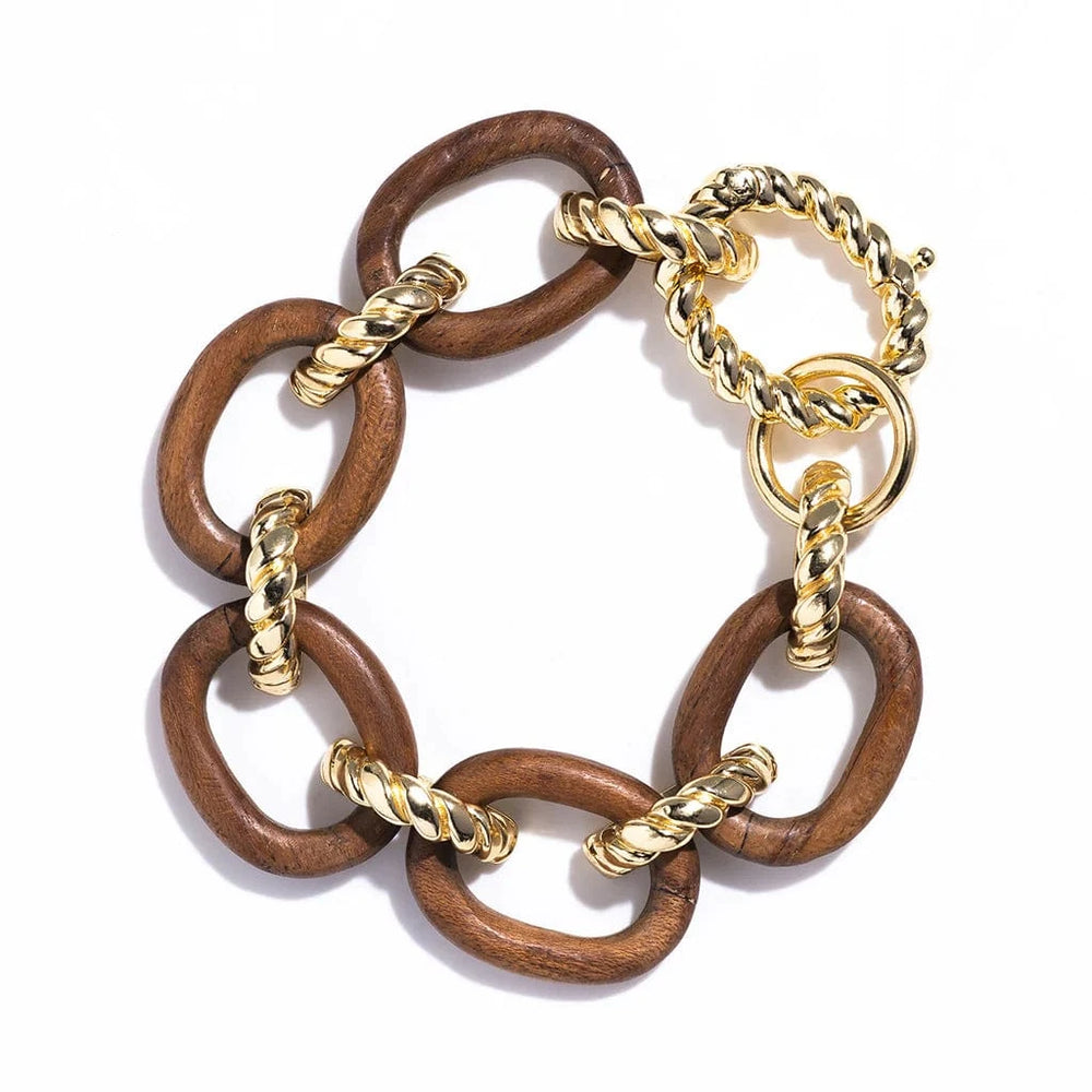 Earth Goddess Teak Link Bracelet