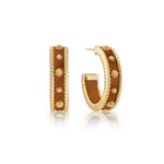 Gaia Teak Berry Hoop Earrings