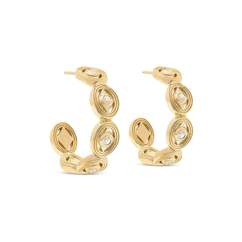 Monique Cubic Zirconia Gold Hoop Earrings