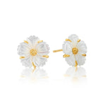 Mother of Pearl Mermaid Garden Petite Stud Earrings