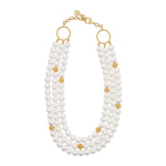 Capucine De Wulf Pearl Berry & Bead Triple Strand Necklace