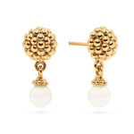 Pearl Berry Drop Stud Earrings