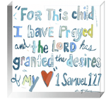 Chelsea McShane Art 1 Samuel 1:27 Blue Acrylic Block
