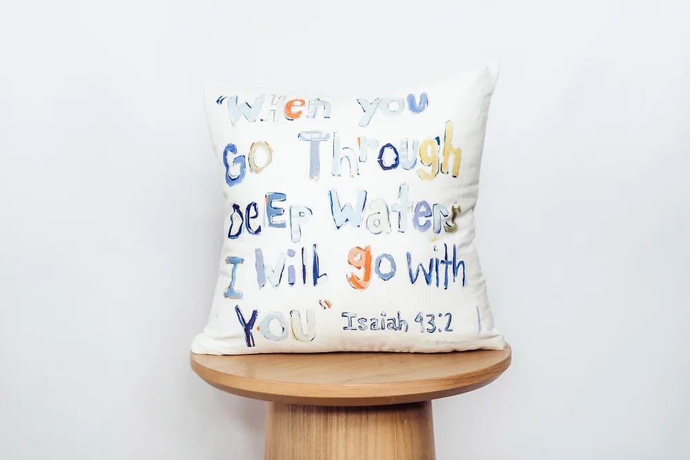 Blue Isaiah & James Verse Pillow