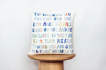 Chelsea McShane Art Blue Proverbs & Numbers Verse Pillow