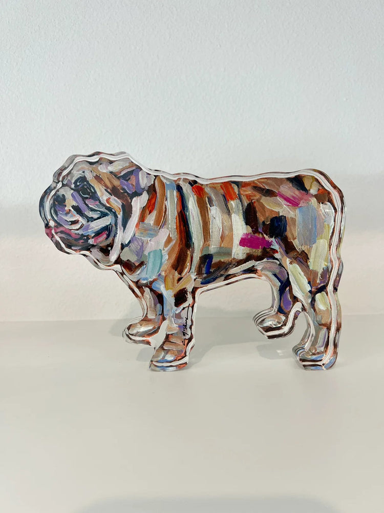 Chelsea McShane Art Bulldog Acrylic Block