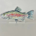 Chasing Rainbow Trout Acrylic Block